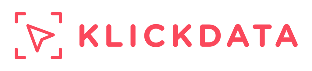 Klick Data secondary logo red on white 1024