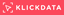 Klick Data secondary logo white on red 64