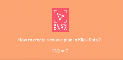 How to create a Course Plan in KlickData KLMS 