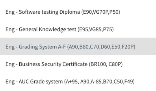 The Grade System in KlickData KLMS